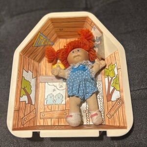 Vintage 1983 Cabbage Patch Kids Pin-Ups Charleen Jenny Mini Doll Clubhouse Case